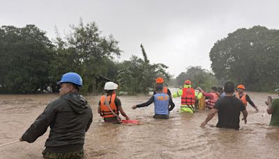 A powerful typhoon is lashing northern Philippine islands