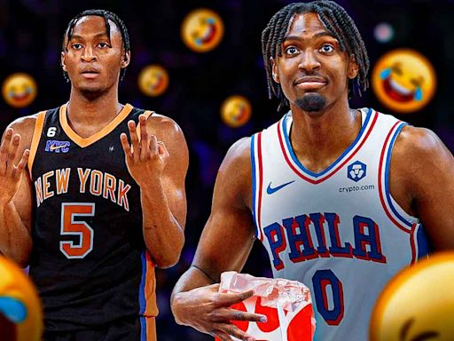 Tyrese Maxey has hilarious reaction to Immanuel Quickley's new Raptors contract