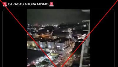 Video de una marcha nocturna no muestra una protesta tras las elecciones venezolanas de 2024
