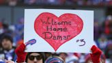 Damar Hamlin makes gesture to Buffalo Bills fans after stadium return following cardiac arrest