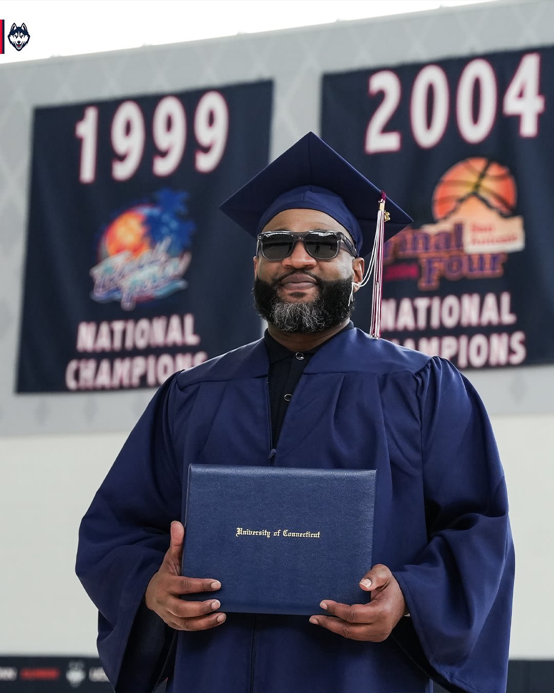 Khalid El-Amin completes UConn journey, earns degree with Cam Spencer, Tristen Newton, Andrew Hurley