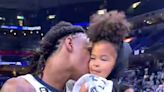 Watch Memphis Grizzlies' Ja Morant Get Sweet Courtside Hug and Game Feedback from Daughter, 3