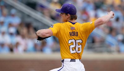 LSU pitcher Thatcher Hurd discusses postseason success following UNC win