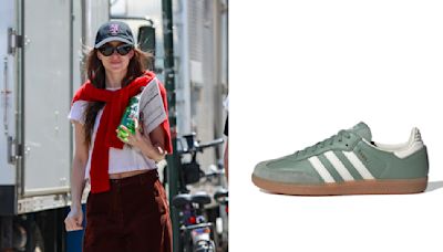 Dakota Johnson Channels ‘It-Girl’ Energy in Teal Adidas Sambas on Set for ‘Materialist’ in New York