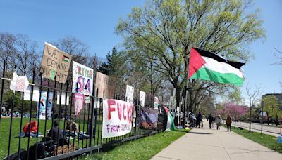 Northwestern University students join wave of nationwide campus protests for Palestine