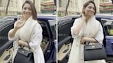 Tamannaah Bhatia’s sublime white and gold Chanderi Kurta set is perfect for an understated festive look