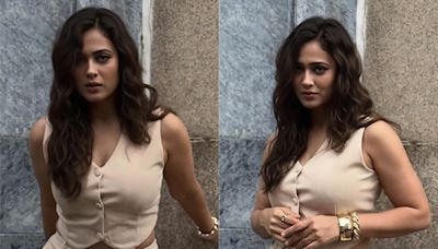 Shweta Tiwari's Beige Co-Ord Set Is A Stark Contrast From The Weather Outside