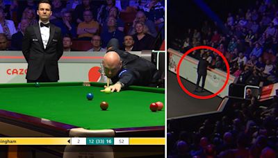 World Snooker Championship ref apologises as semi-finalist 'forced to miss shot'