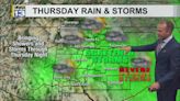 Rain continues overnight, with stronger storms Thursday afternoon