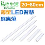 EconLife ◤磁吸式薄型LED智慧人體感應燈◢ 10-40cm 多種燈色 USB充電 衣櫃燈條(J30-034)