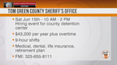 Concho Valley Live: Tom Green County Sheriff’s Office to hold hiring event for detention center
