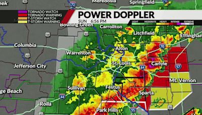 Tornado warnings, watches across St. Louis region Sunday