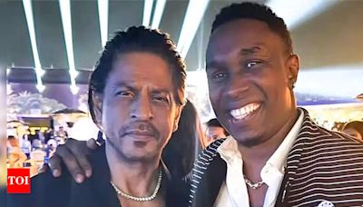 New KKR mentor Dwayne Bravo recalls Shah Rukh Khan's 'enjoy, party and win' message. Watch | Cricket News - Times of India