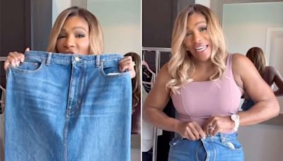 Serena Williams Revisits Valentino Denim Skirt Try-on Amid Weight Loss Journey: 'Saying a Little Prayer'