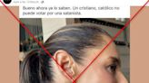 Un montaje: Manipulan foto de Sheinbaum, candidata a la presidencia de México, con tres tatuajes alusivos al “satanismo”