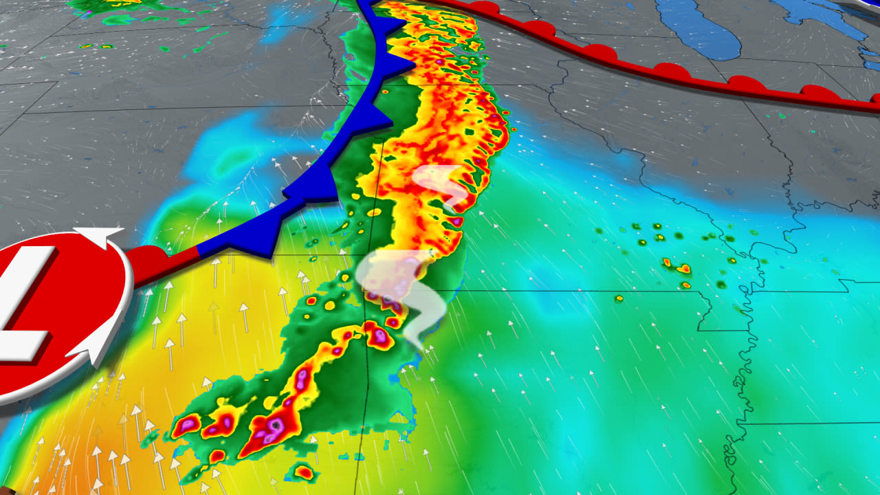 Strong tornadoes, 'giant' hail possible Monday as storms target U.S.