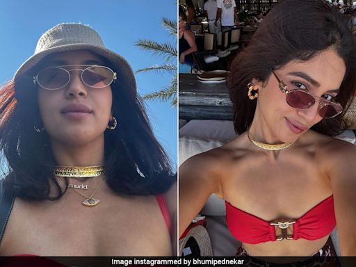 Bhumi Pednekar's Red Swim Top With A Printed Skirt Is Fit For A Beach Day