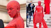 Doja Cat is body-painted in red with 30,000 Swarovski crystals for Paris Fashion Week: 'Mesmerising'