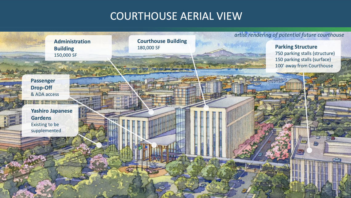 Thurston County reviews potential options for new courthouse in Olympia. Here’s what to know