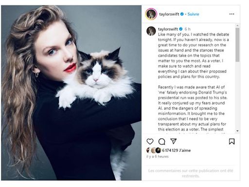 Présidentielle américaine 2024 : La « vieille fille à chat » de Taylor Swift, un symbole d’« empowerment » féminin