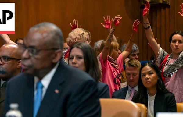 WATCH: Protesters interrupt Lloyd Austin during Senate committee hearing