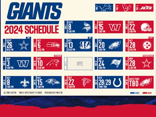 New York Giants 2024 Schedule: Instant Reactions
