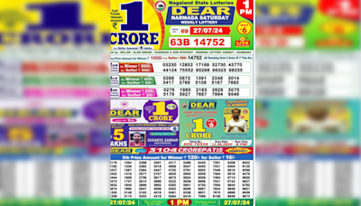 Nagaland Lottery Sambad Result 1 PM LIVE Today; Dear Dwarka Morning; Rs 1 Crore Winning Number