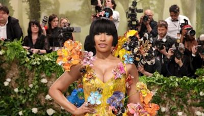 Red Carpet Rundown: Nicki Minaj Comes Into Bloom In Custom Marni On The 2024 Met Gala Red Carpet