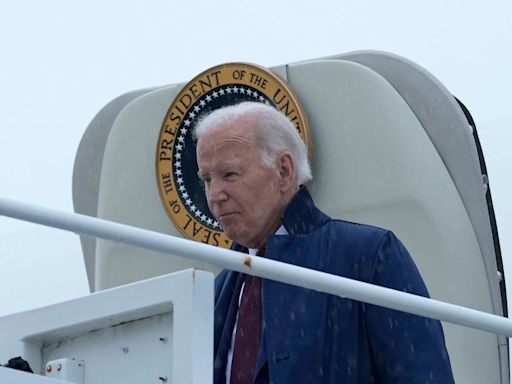 Biden thanks campaign staff after dropping out of election with on-brand party theme