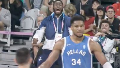 Giannis Antetokounmpo's Brother Had the Best Court-Side Reaction to Big Bucket