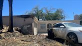 Fire spreads to 3 houses in central Las Vegas valley neighborhood