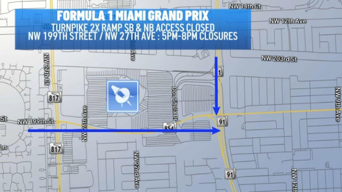 Road closures begin for Formula 1 Miami Grand Prix. Here's what you need to know