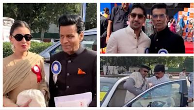 National Film Awards: Manoj Bajpayee attends with wife; Mithun Chakraborty spotted with an arm brace. See pics