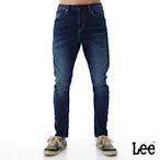 Lee 男款 刷白中腰舒適小直筒牛仔褲 中深藍洗水｜Urban Riders