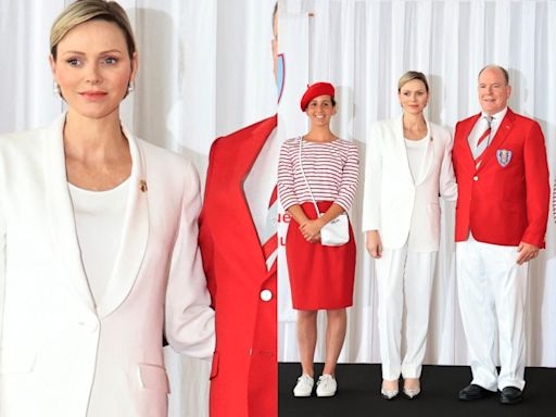 Princess Charlene Suits Up in Monochrome White Look for Monaco’s Olympic Team Presentation Ahead of the Paris 2024 Games