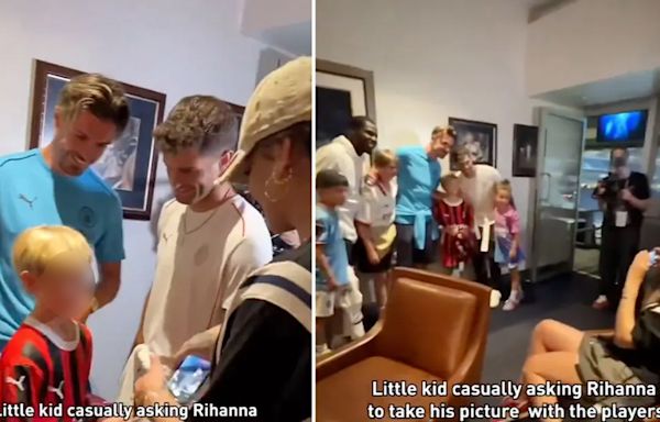 Rihanna Dissed By Young Soccer Fan, Asked Her To Take Pic Of Him And Pulisic