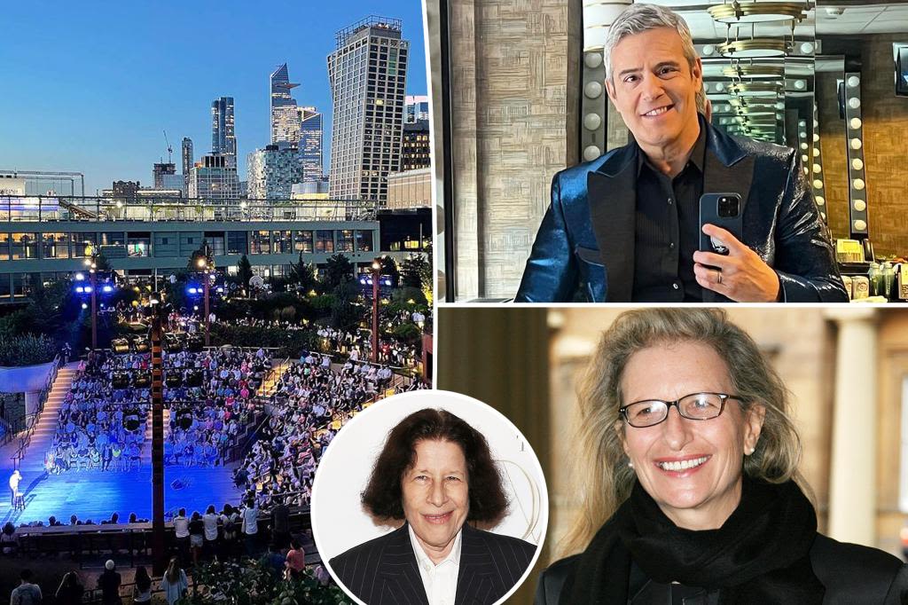 Fran Lebowitz, Annie Lebovitz, and Andy Cohen attend opening of Little Island’s summer season