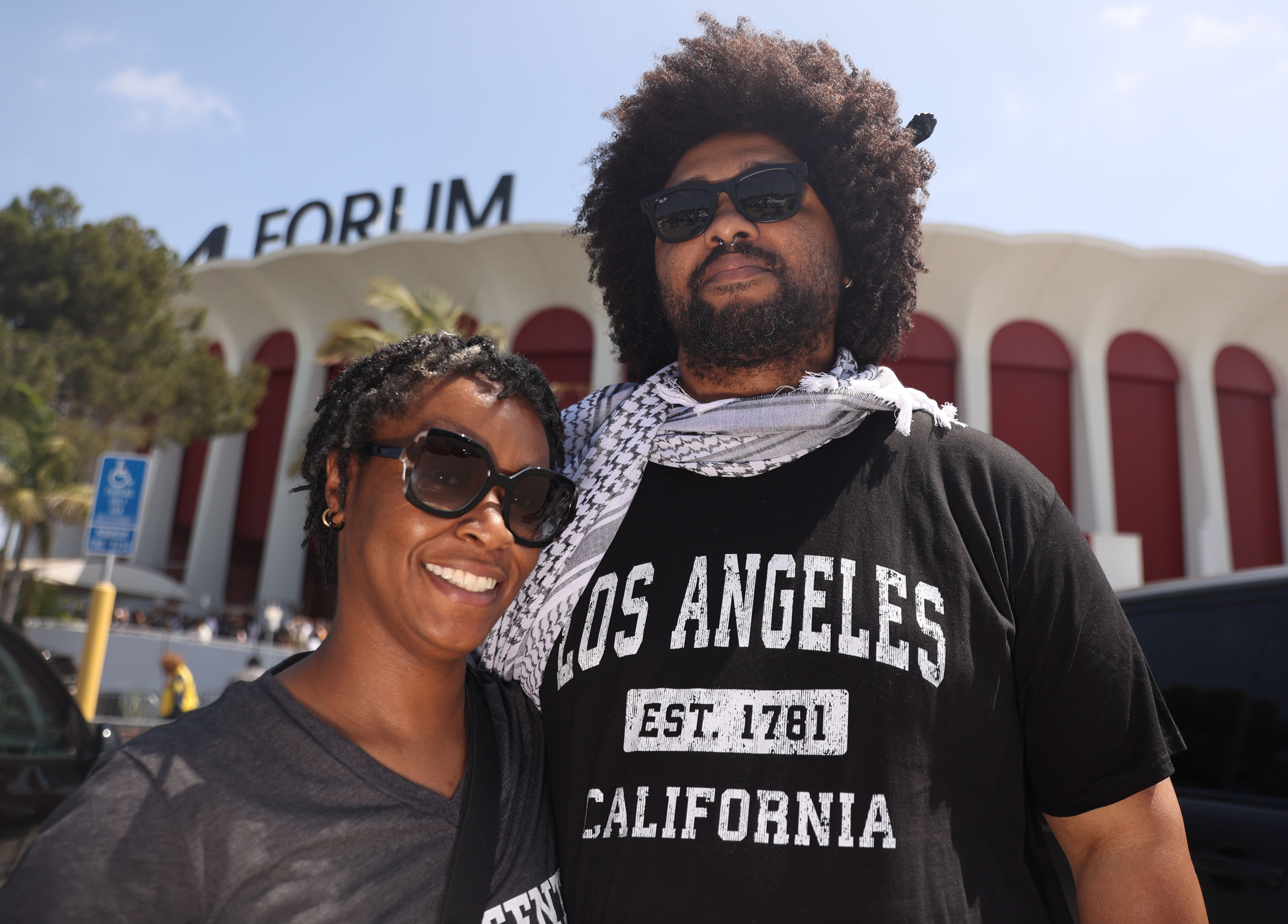 'This is for the city!' Kendrick Lamar fans sound off and show out in the Forum parking lot