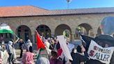 Student protesters who barricaded inside Stanford president’s office will be suspended, university says