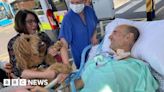 East Kent: Man takes dog to hospital to 'offer others hope'