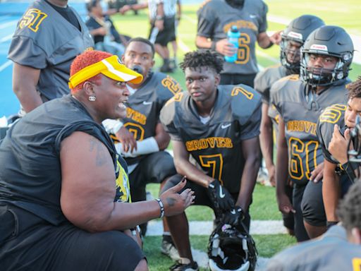 How a woman, Angela Solomon, is leading the Groves JV football team with a focus on discipline