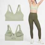 Nike 運動內衣 Indy Sports Bra 綠 高強度支撐 可調肩帶 速乾 背扣 瑜珈 健身 FD1069-371