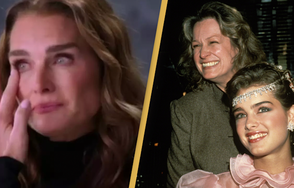 Brooke Shields tears up as she asks why her mom let her star in intimate scenes aged 11