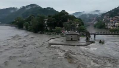 Beas river in spate as Himachal Pradesh hit by cloudburst, heavy rain | Watch