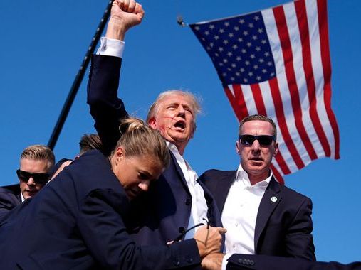 In pictures: Gunman fires multiple shots at Trump rally