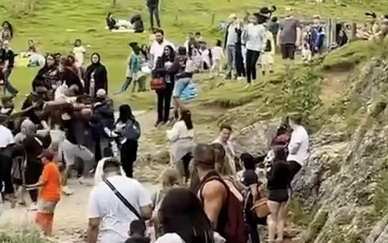 Watch: Brawl between stick-wielding walkers erupts at Peak District beauty spot