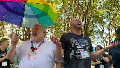 United Methodist delegates repeal their church’s ban on its clergy celebrating same-sex marriages