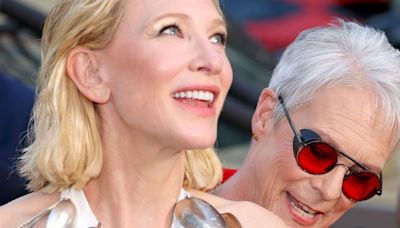 Jamie Lee Curtis Practically Glues Herself To Cate Blanchett To Avoid Wardrobe Malfunction