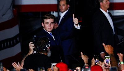 Barron Trump makes US election campaign rally debut as father Donald tells 18-year-old: 'Welcome to the scene'