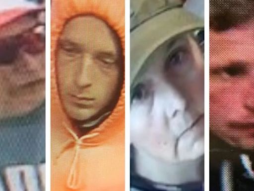Police want to speak to these faces caught on camera after shop thefts